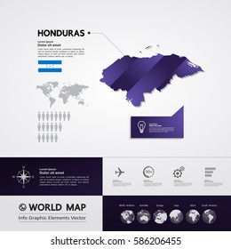 Honduras Map vector illustration
