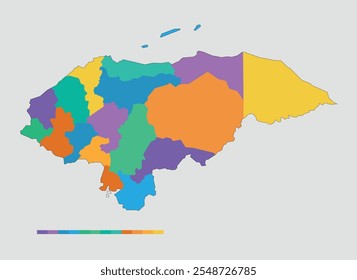 mapa de honduras vetor vetor cor estilizado estilizado