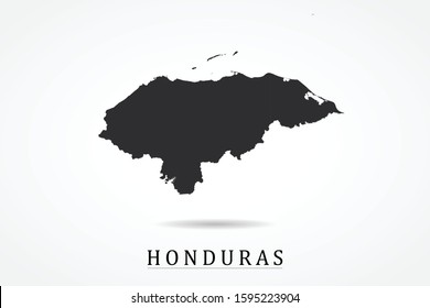 Honduras Map - World Map International vector template isolated on white background - Vector illustration eps 10