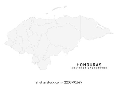 Honduras Map - World Map International vector template with High detailed including grey color and grey line isolated on white background for design - Vector illustration eps 10