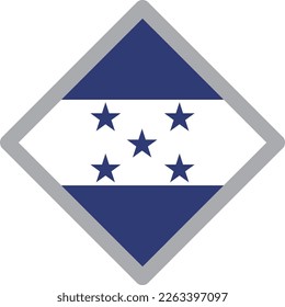 Honduras national flag icon vector Illustration material
