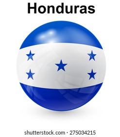 honduras official flag, button ball 