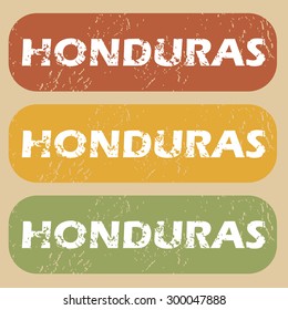 Honduras on colored background