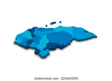 Honduras politische Landkarte der Verwaltungsabteilungen