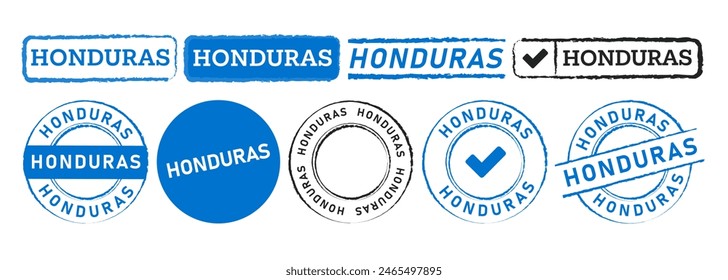 honduras rectángulo y círculo sello etiqueta etiqueta etiqueta signo para país geografía del estado nacional