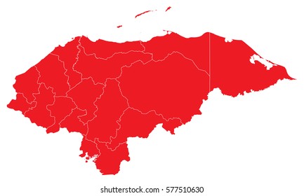 honduras red map