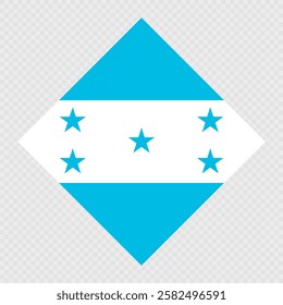 Honduras rhombus flag. Vector illustration.