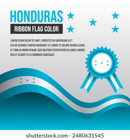 Honduras ribbon flag with Flag Badge and decoration