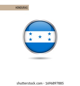 Honduras round flag vector design template