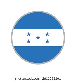 Honduras Round flag vector. National Flag of the Republic of Honduras. Vector illustration.