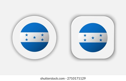 Icono de Botón de bandera nacional redondeado de Honduras