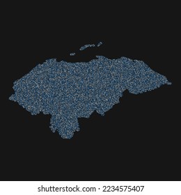 Honduras Silhouette Pixelated Pattern ilustración