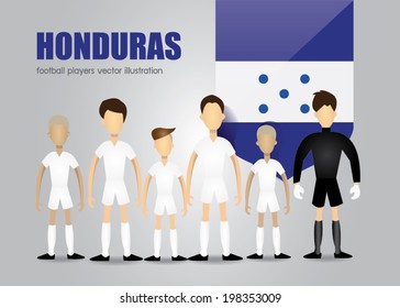 Honduras soccer team character vector illustration