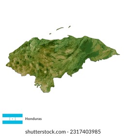 Honduras Topography Country  Map Vector