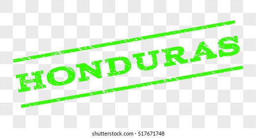 Honduras watermark stamp. Text caption between parallel lines with grunge design style. Rubber seal stamp with scratched texture.