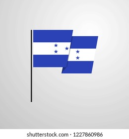 Honduras waving Flag design vector