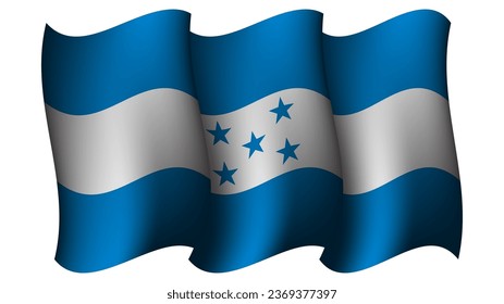honduras waving flag design vector illustration suitable for feast day moment or event poster design on honduras