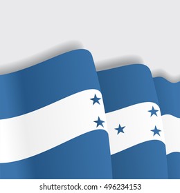 Honduras waving Flag. Vector illustration.