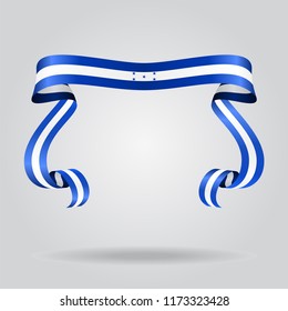 Honduras wavy flag abstract background. Vector illustration.