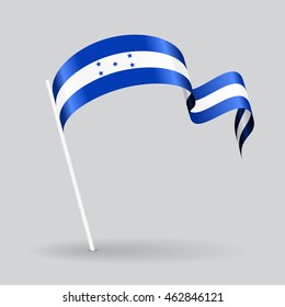 Honduras wavy flag. Vector illustration.