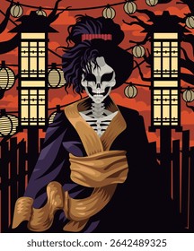 hone-onna fantasma esqueleto japonesa folclore senhora