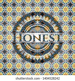 Honest arabesque emblem background. arabic decoration.