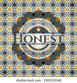 Honest arabesque style badge. arabic decoration.