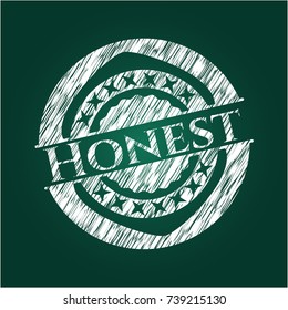 Honest chalkboard emblem
