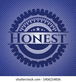 Honest with denim texture. Vector Illustration. Detailed.