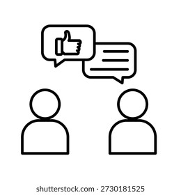 Honest Dialogue Outline Icon Vector Illustration