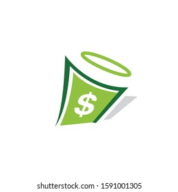 Honest dollar logo design. Fast pay symbol or icon. Unique cash and digital logotype design template.