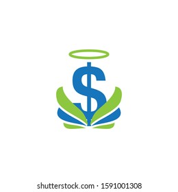 Honest dollar logo design. Fast pay symbol or icon. Unique cash and digital logotype design template.