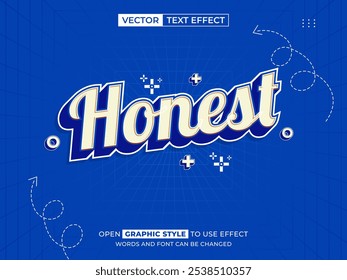 texto editável honesto, efeito de fonte, texto 3d para título