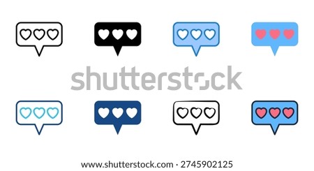 Honest feedback icons set multiple style collection. Editable stroke 
