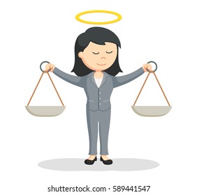 Honest Female Lawyer Illustration Design