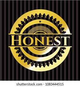 Honest gold emblem or badge