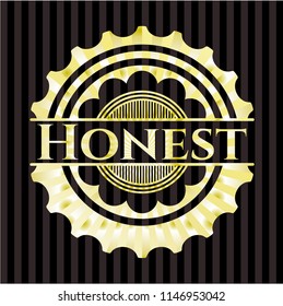 Honest gold shiny badge