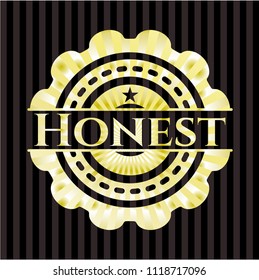 Honest gold shiny emblem