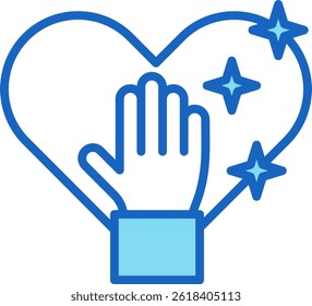Honest Icon Blue Vector Illustration