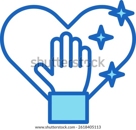 Honest Icon Blue Vector Illustration