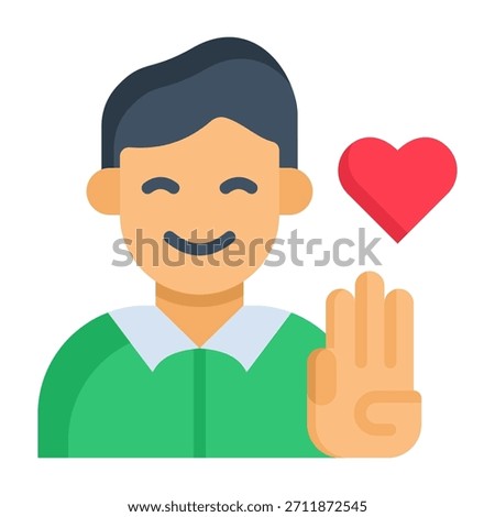 Honest Icon Flat Style Vector Illustration