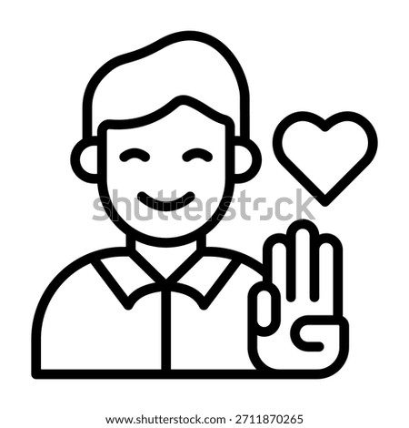 Honest Icon Line Style Vector Illustration
