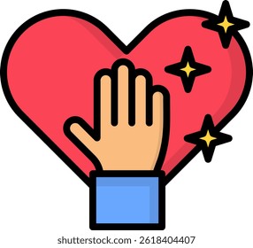 Honest Icon Lineal Color Vector Illustration