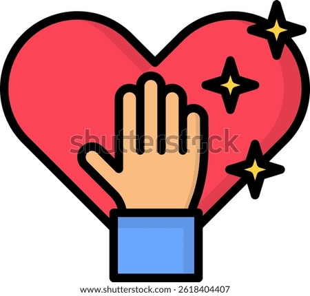 Honest Icon Lineal Color Vector Illustration