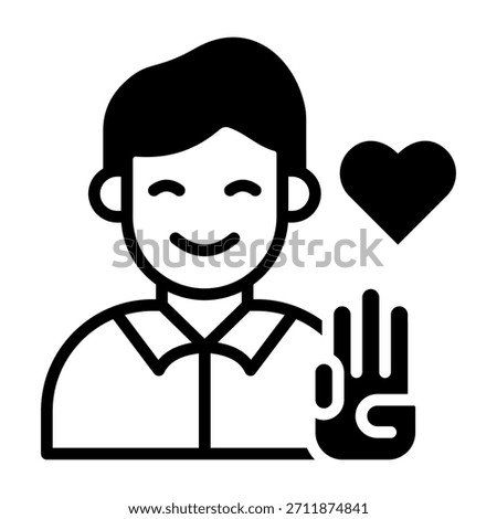 Honest Icon Mixed Style Vector Illustration