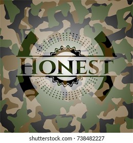 Honest on camouflage texture