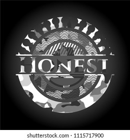 Honest on grey camo pattern
