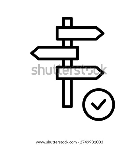 Honest Path Outline Icon Vector Illustration