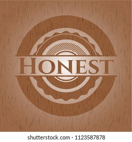 Honest retro wood emblem