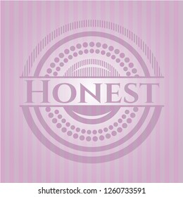 Honest vintage pink emblem